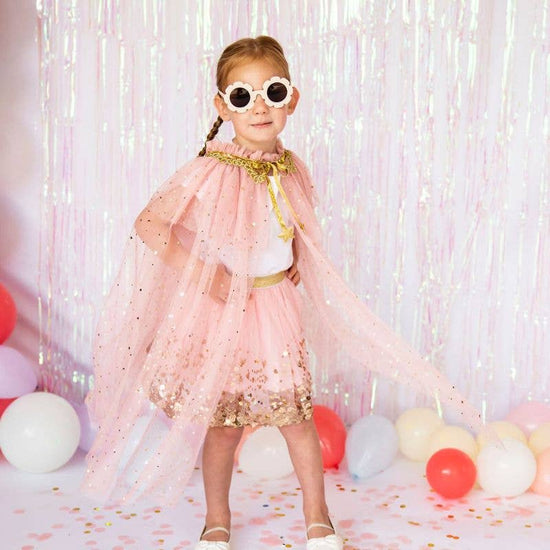 Pink Star Cape - Dress Up - Costume - Kids Princess Cape