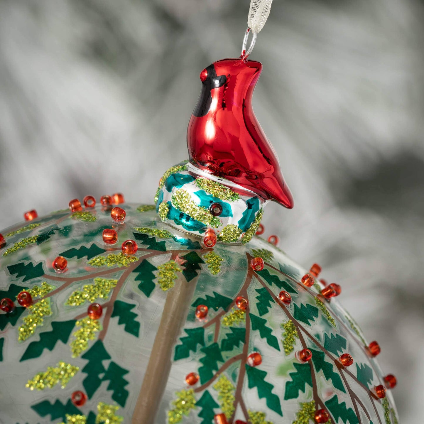 Fancy Tree Cardinal Ornament