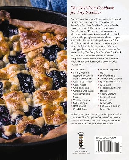 The Complete Cast Iron Cookbook: A Tantalizing Collection of Over 240 Recipes for Your Cast-Iron Cookware