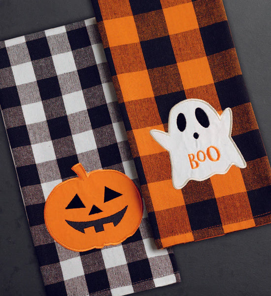 Embellished Halloween Character Dishtowels
