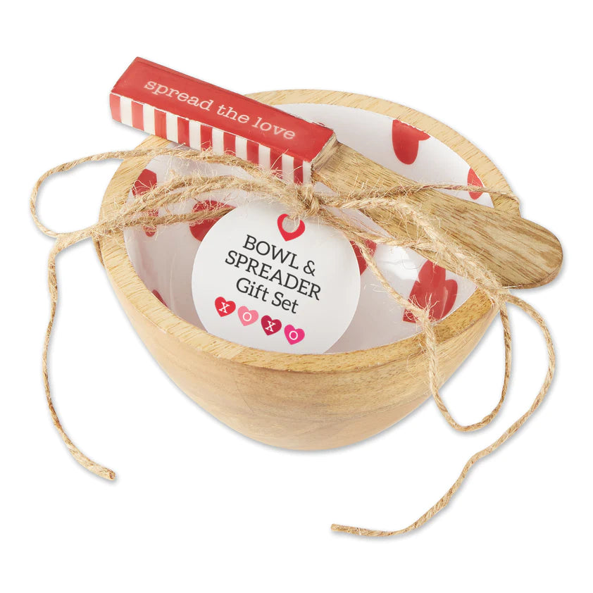 Spread the Love Enamel Wood Bowl Spreader Set