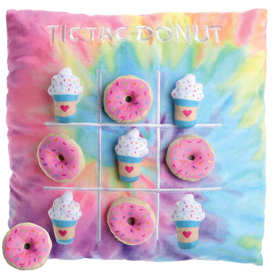 Tic Tac Donut Fleece Plush Pillow