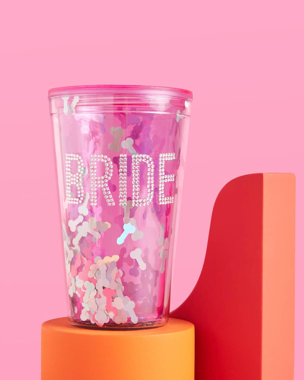 Bride Rhinestone Tumbler, Reusable Bach Party Cup