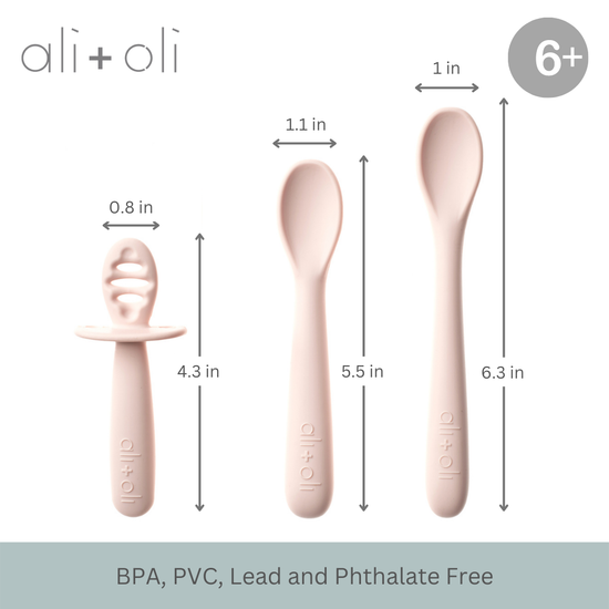 (3-pc) Multi Stage Spoon Set for Baby (Blush) 6m+