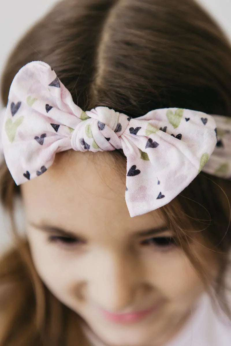 Printed Bow Headwrap One Size fits All in Nylon
