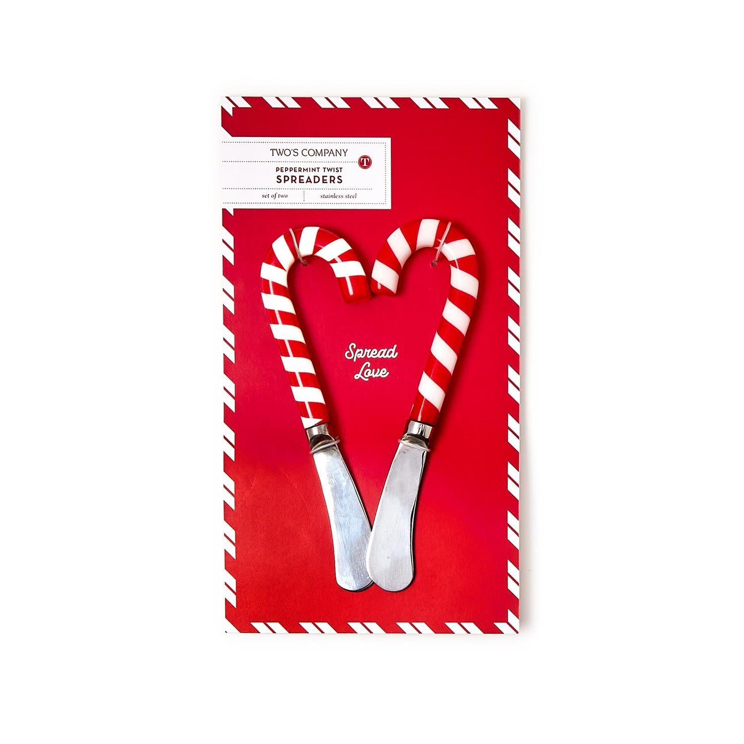 Peppermint Twist Candy Cane Spreaders Set/2