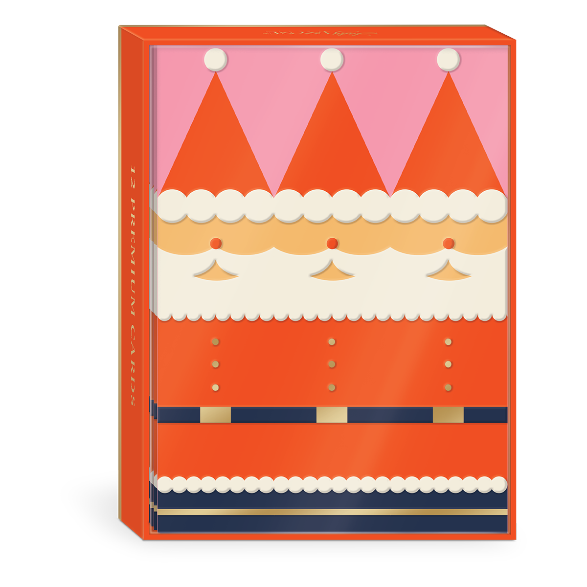 Jolly Geo Santa Boxed Holiday Cards