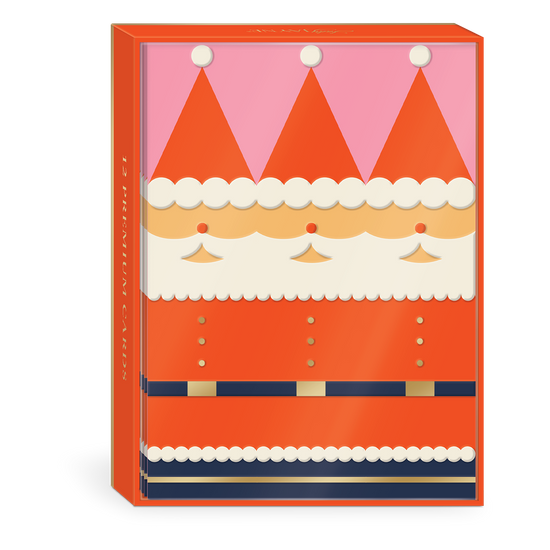 Jolly Geo Santa Boxed Holiday Cards