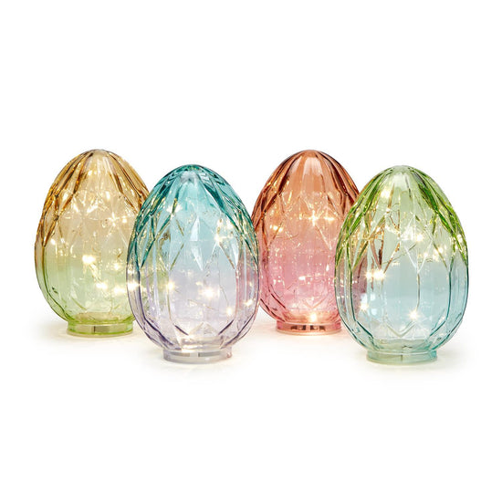 Eggs-traordinary Ombre Light Up Glass Easter Egg