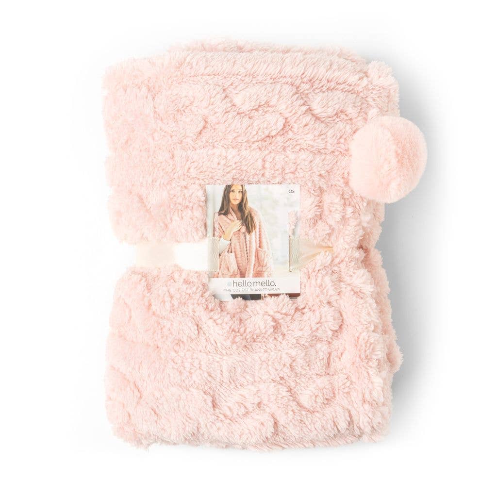 Pink- The Coziest Blanket Wrap by Hello Mello