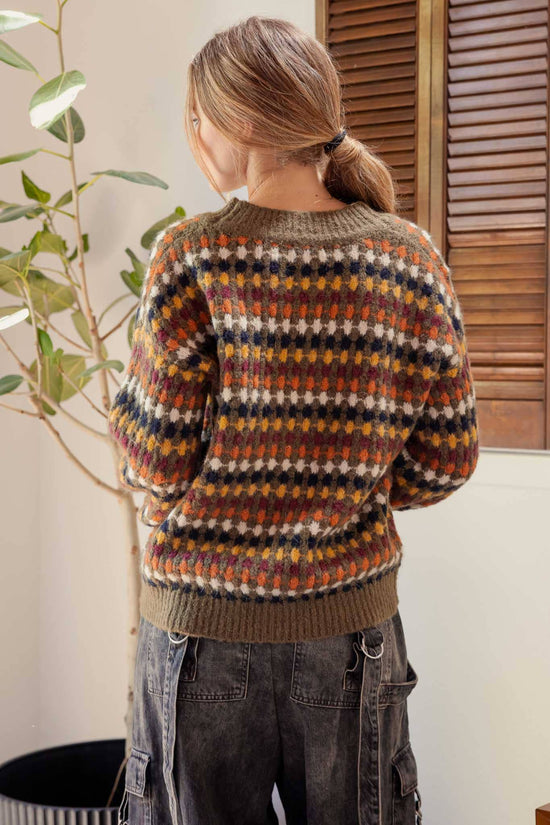 Multicolor Boyfriend Cardigan