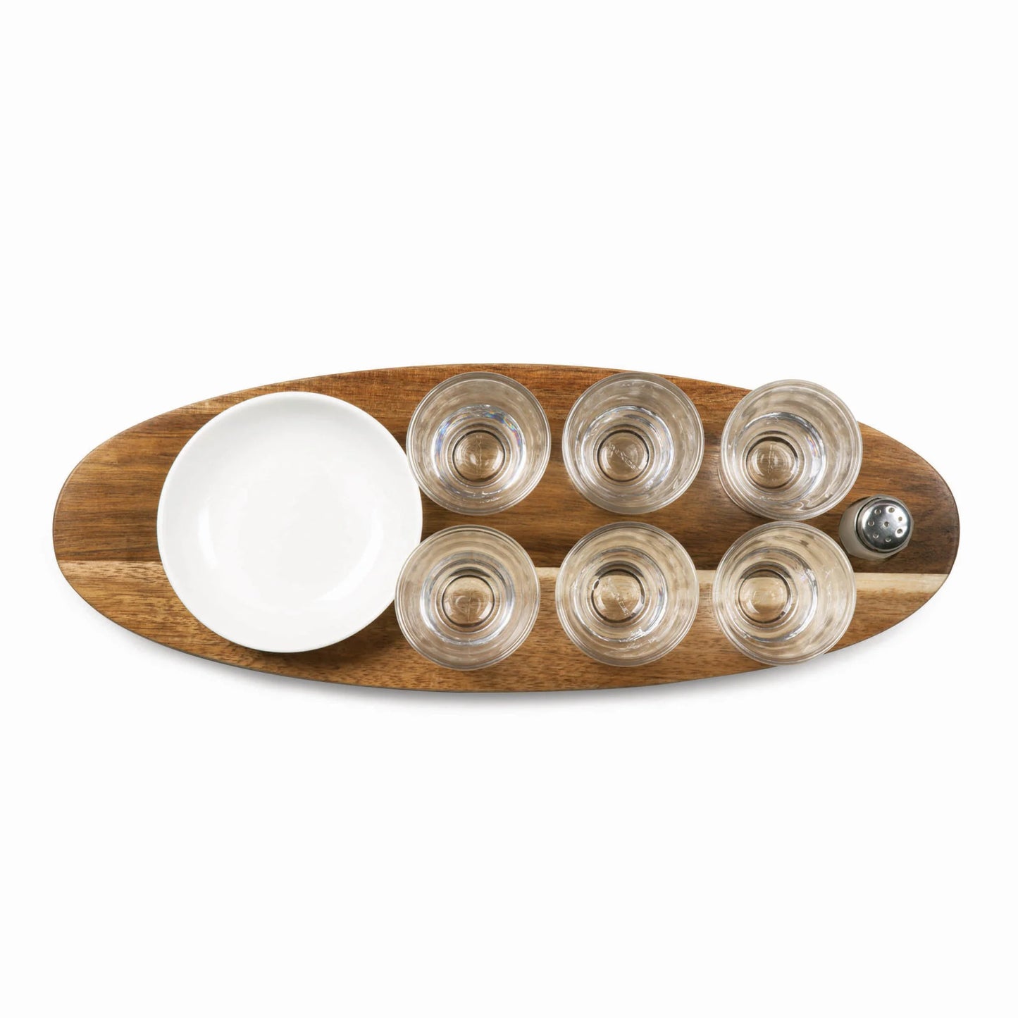 Shot Glass Serving Set with Wooden Tray