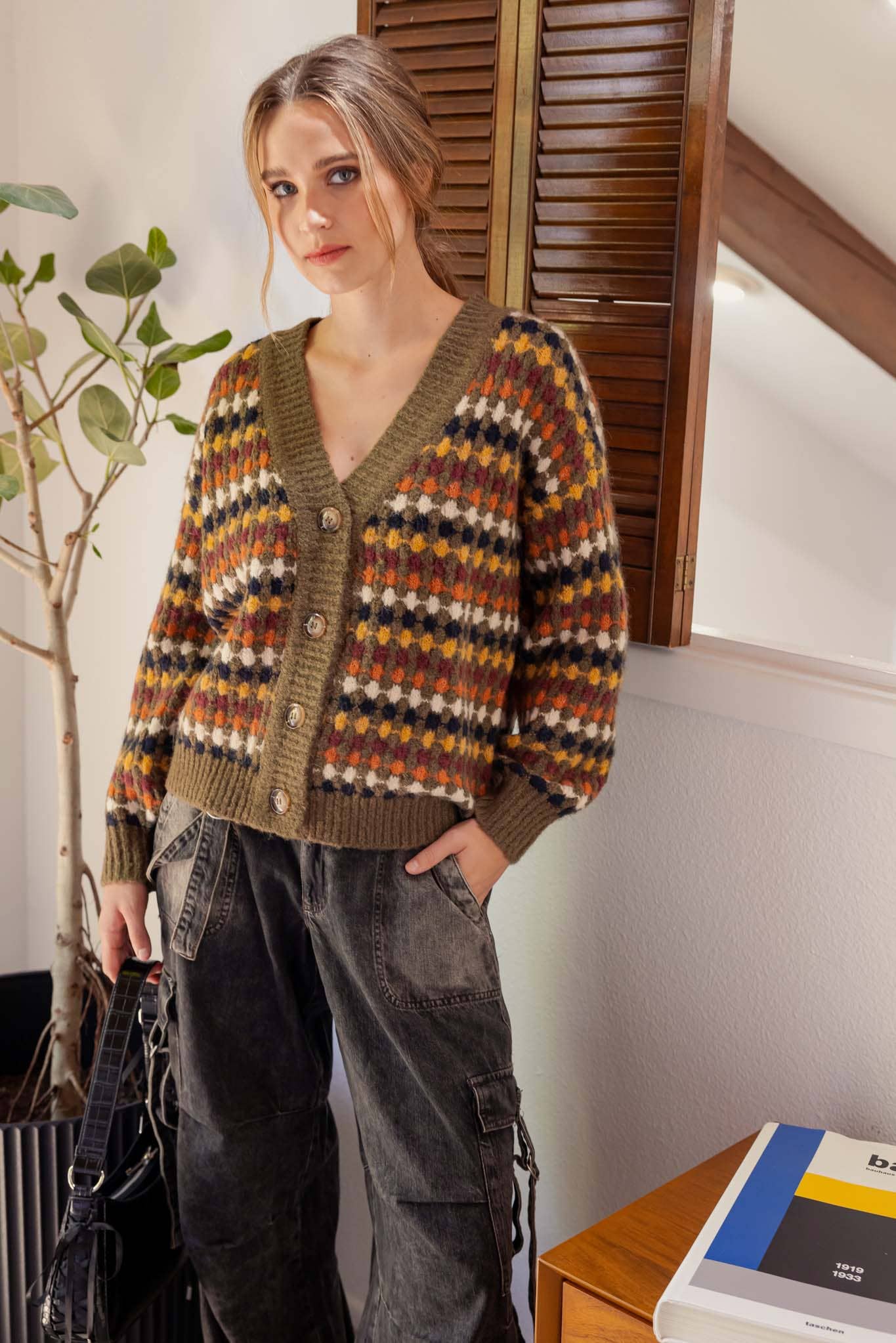 Multicolor Boyfriend Cardigan