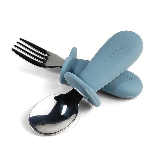 Spoon & Fork Learning Set for Toddlers (Blue) 6m+