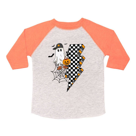 Checker Ghost Halloween 3/4 Sleeve Shirt