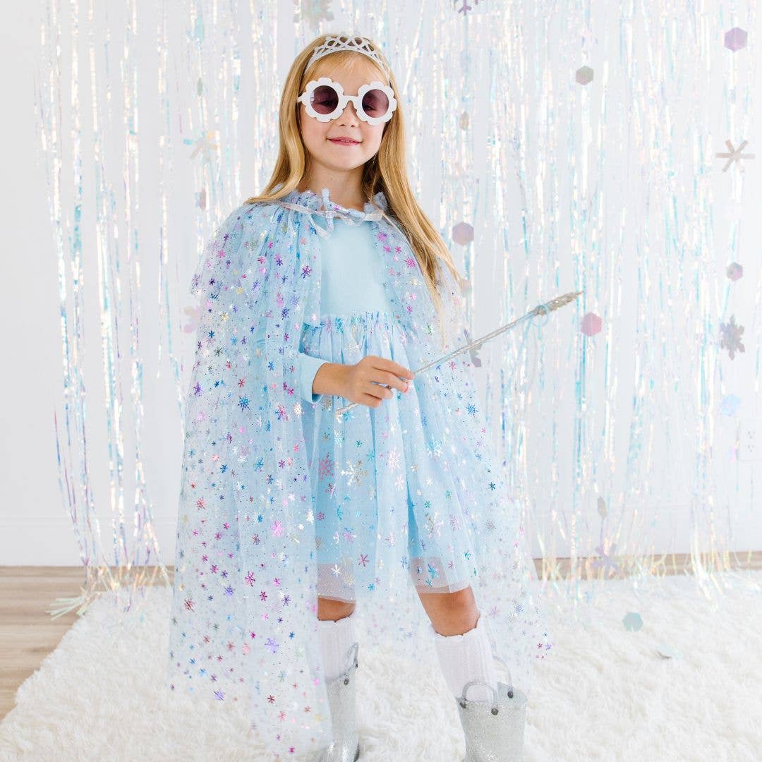 Snow Princess Iridescent Long Sleeve Tutu Dress