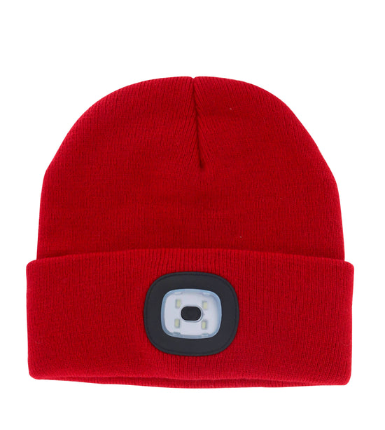 Red Night Scope Rechargeable LED Beanie