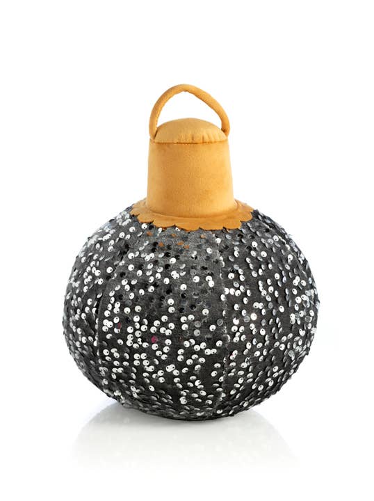 Champagne Bauble Ornament Pillow