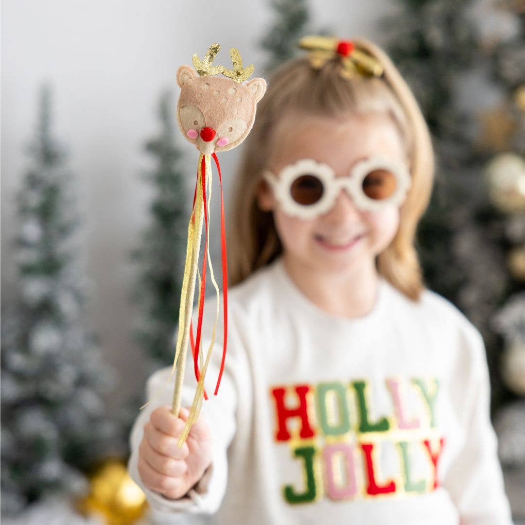 Reindeer Christmas Wand - Kids Holiday Toy Wand