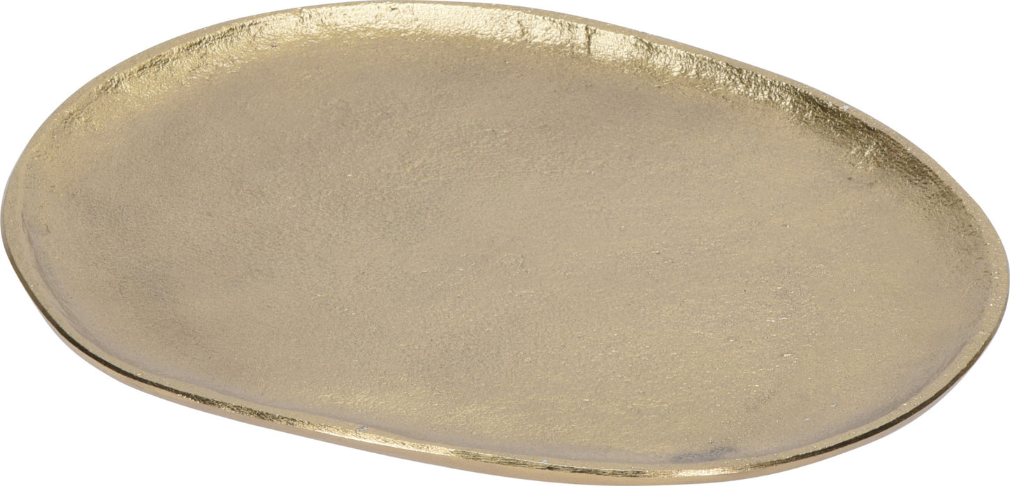 Lg Gold Oval Tray