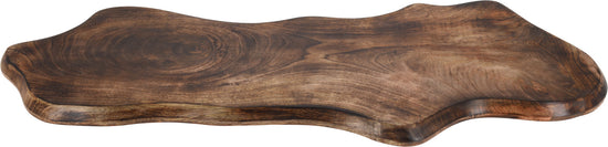 Lg Wooden Tray with Abstract Shape