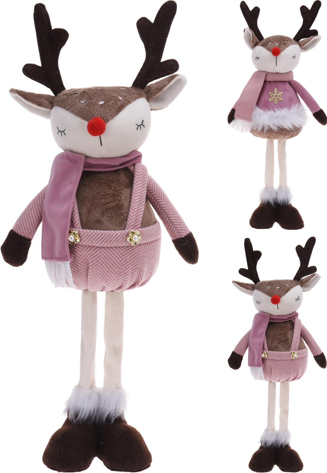 Standing Rose Plush Reindeer