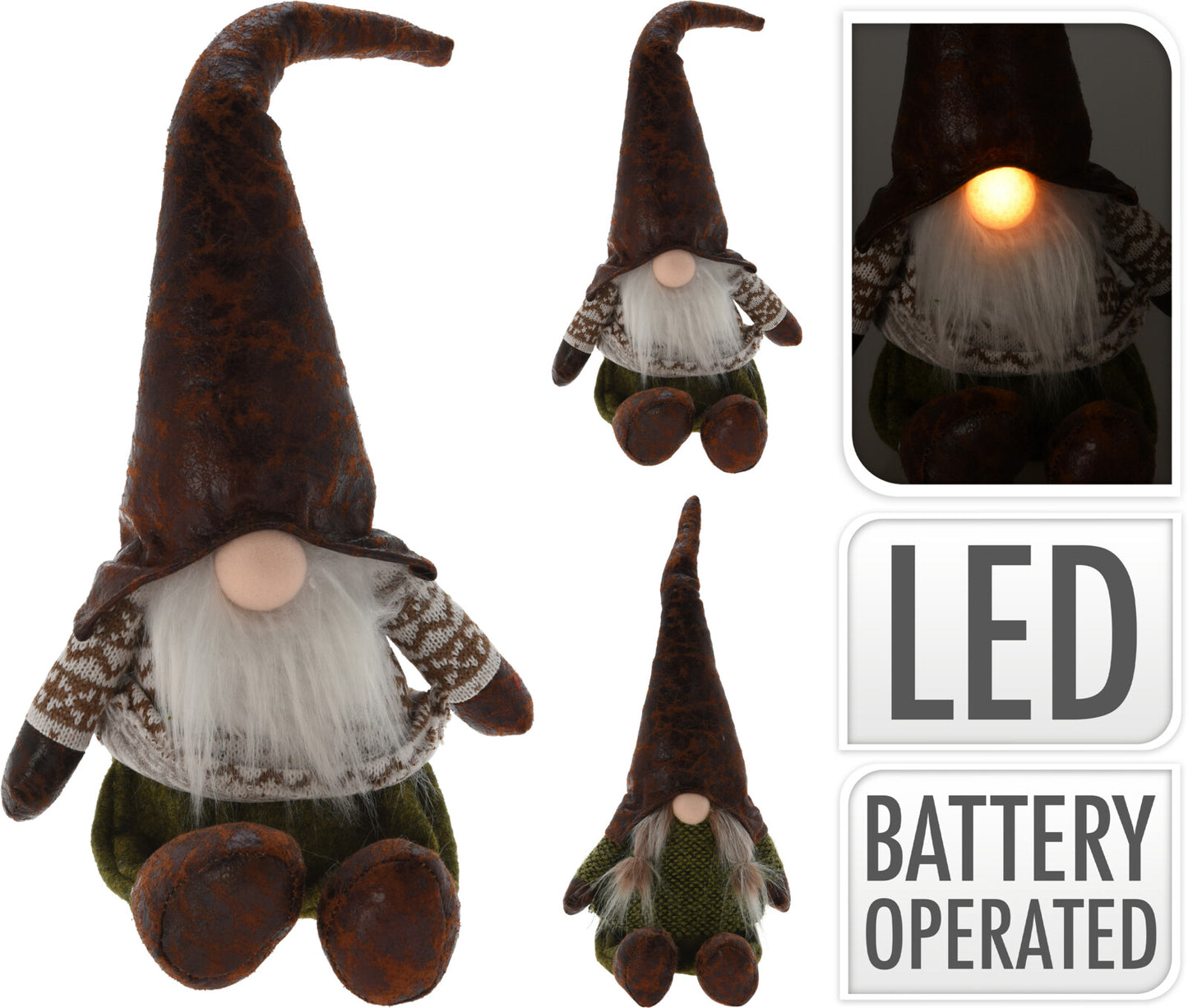 LED Brown/Green Gnome