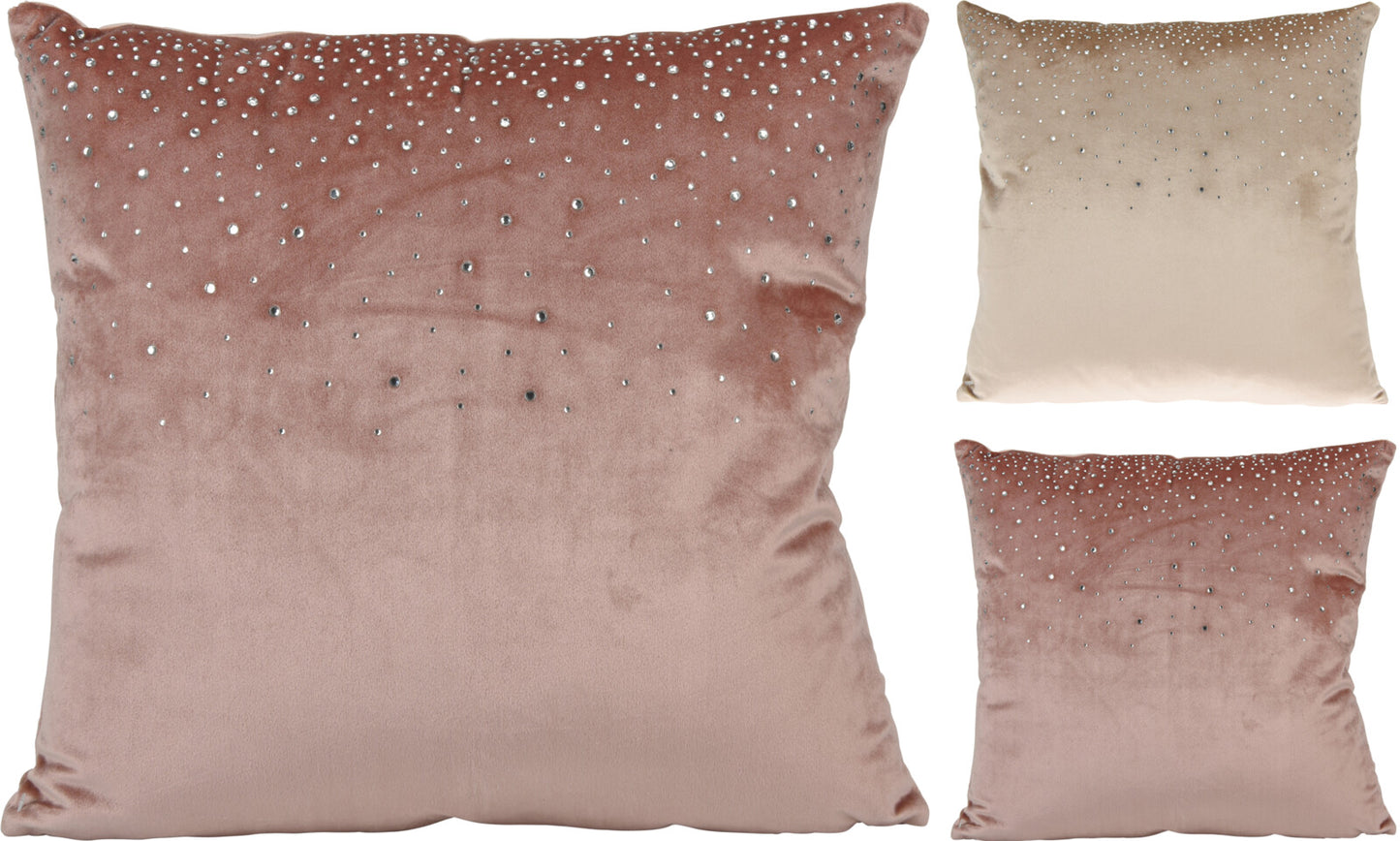 Square Decorative pillow with Rhinestones