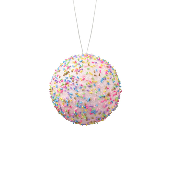 Pink Confetti Ball Ornament - 4"