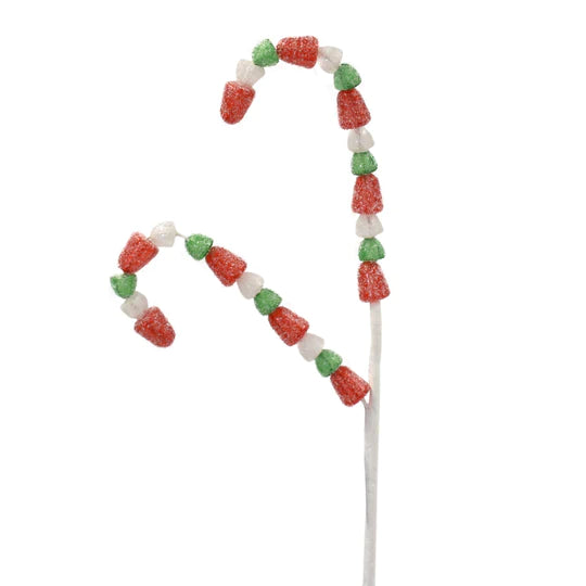 Gum Drop Candy Cane 24.5" in Red Green White