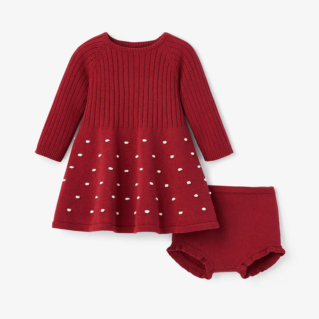 Red Sweater Dress with Bloomer
