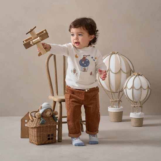 Magical Adventure Ivory Pullover & Corduroy Pants Set