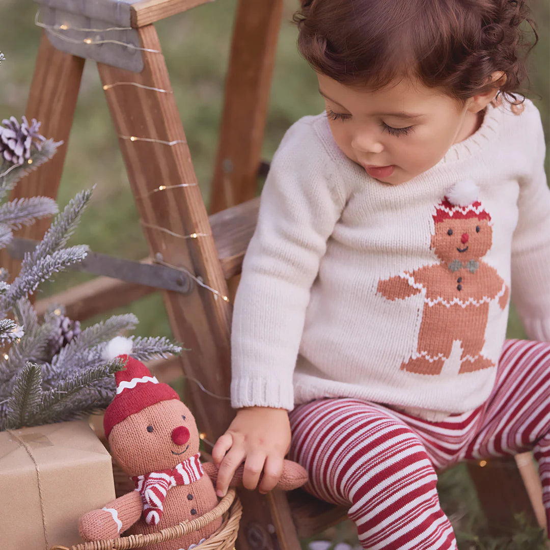 Gingerbread Holiday Pullover & Pant Set with Hat