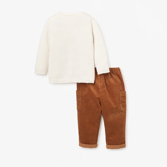 Magical Adventure Ivory Pullover & Corduroy Pants Set