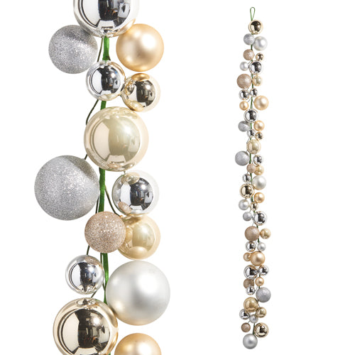 6' Champagne Ball Garland