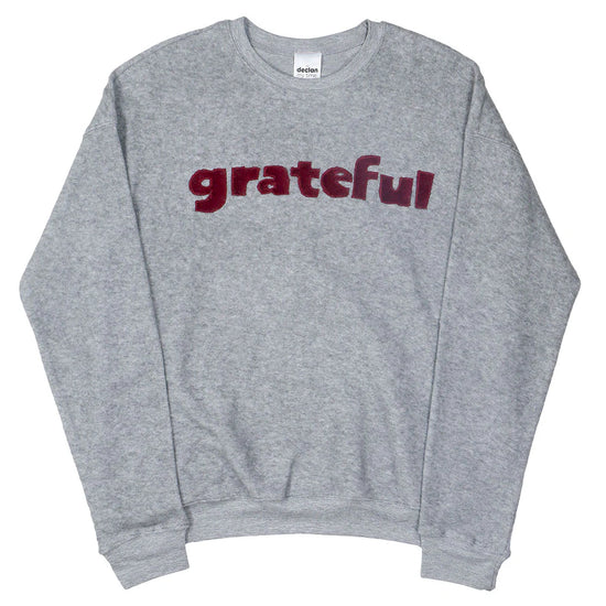 Unisex Adult Grateful Fleece Crew Sweatshirt