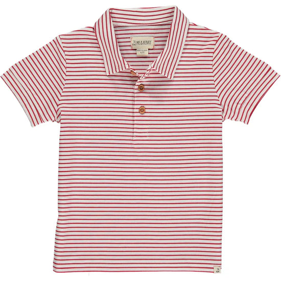 Flagstaff Red/White Knit Polo