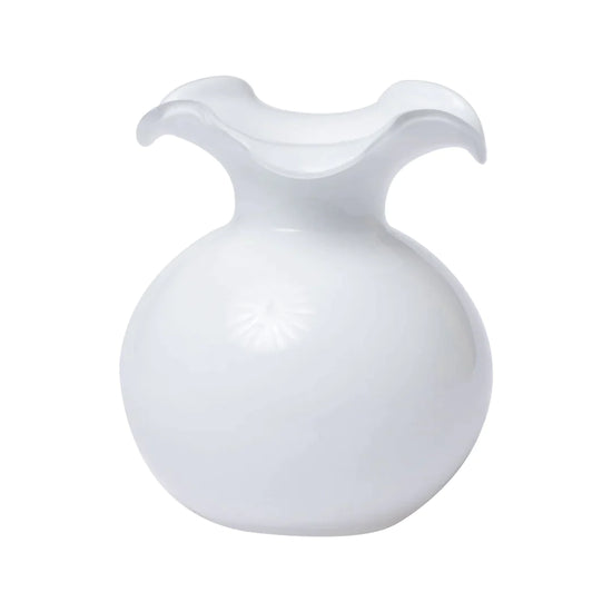 White Small Fluted Vase