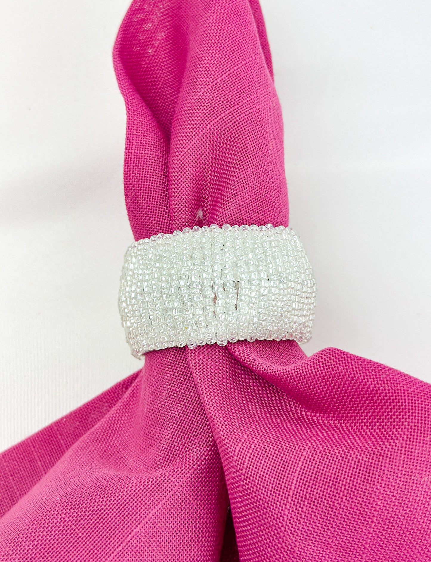 Set of 4 Beaded Napkin Rings