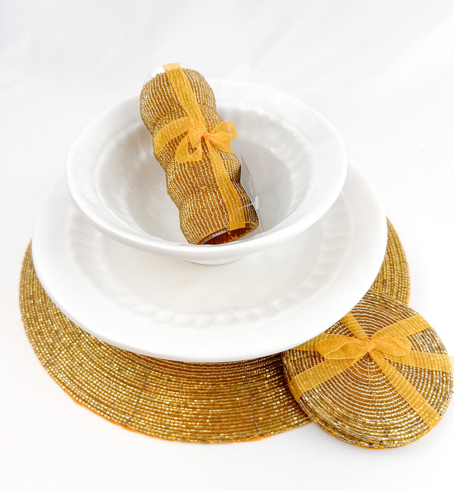 Gold Beaded Placemat