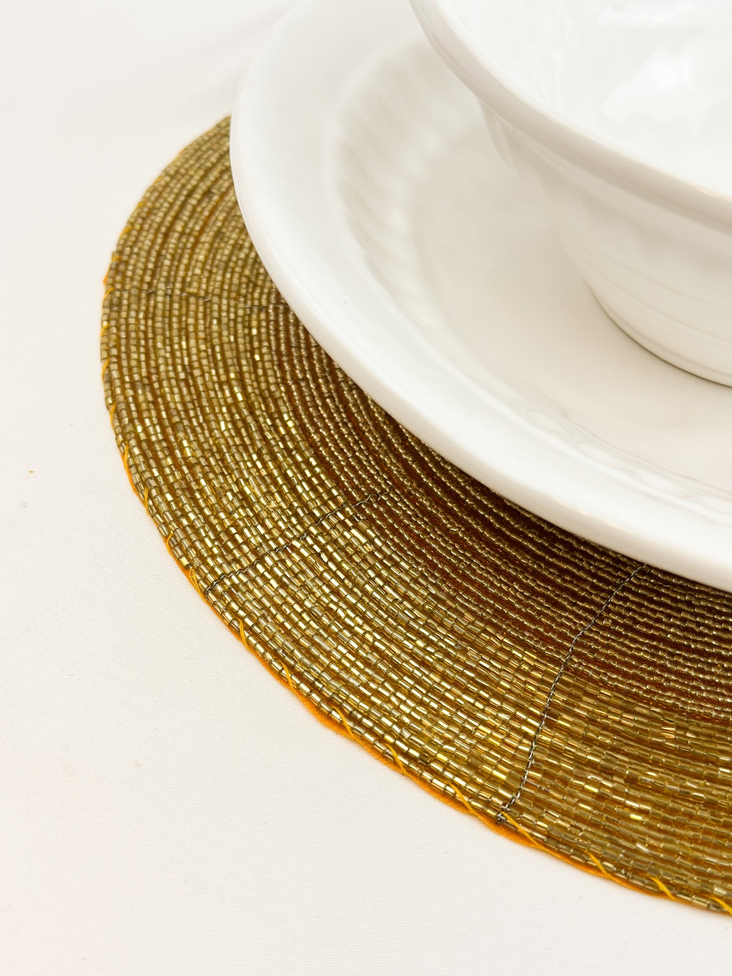 Gold Beaded Placemat