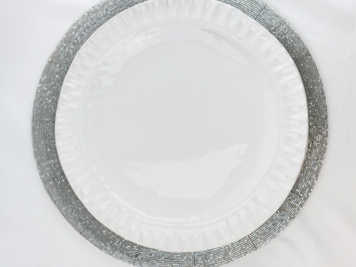 Silver Beaded Placemat
