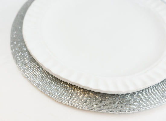 Silver Beaded Placemat