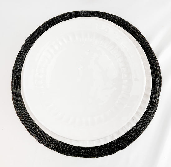 Black Beaded Placemat