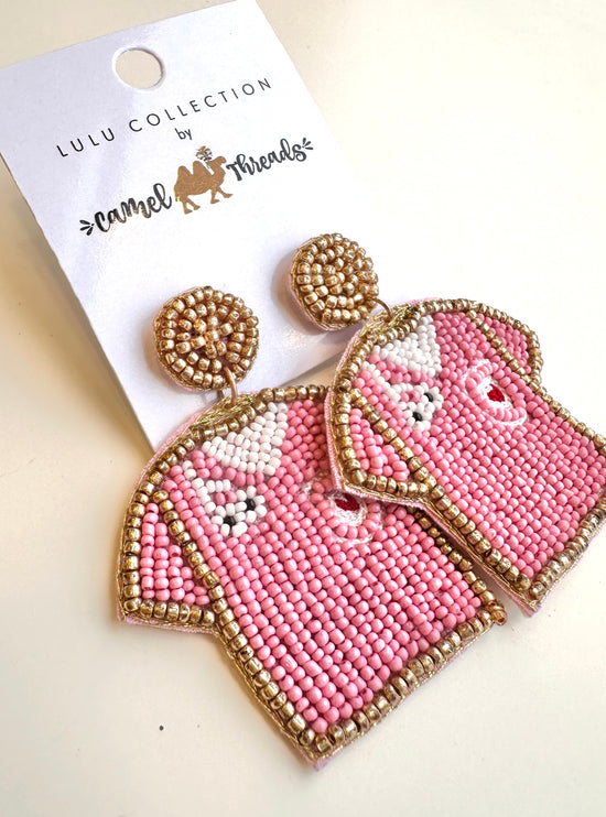 Pink Nurse Beaded & Embellished Earrings