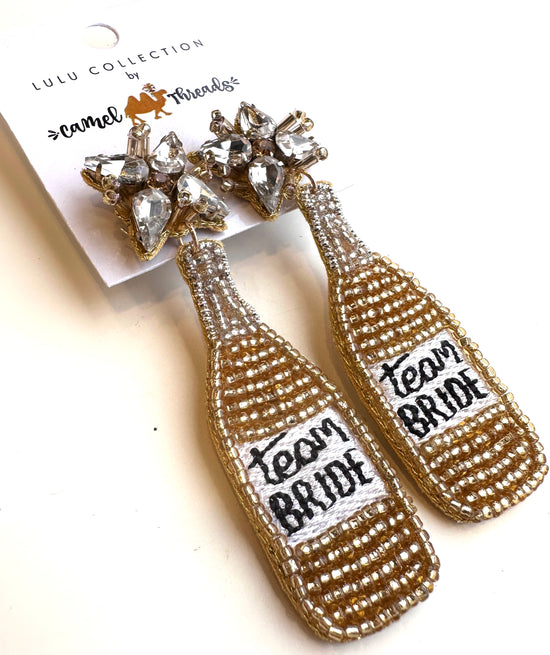 Team Bride Beaded & Embellished Earrings