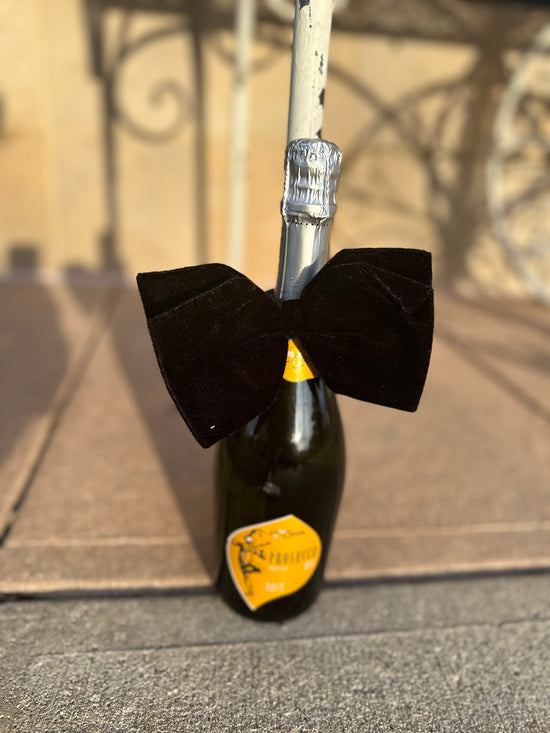 Velvet Bowtie Bottle Decoration