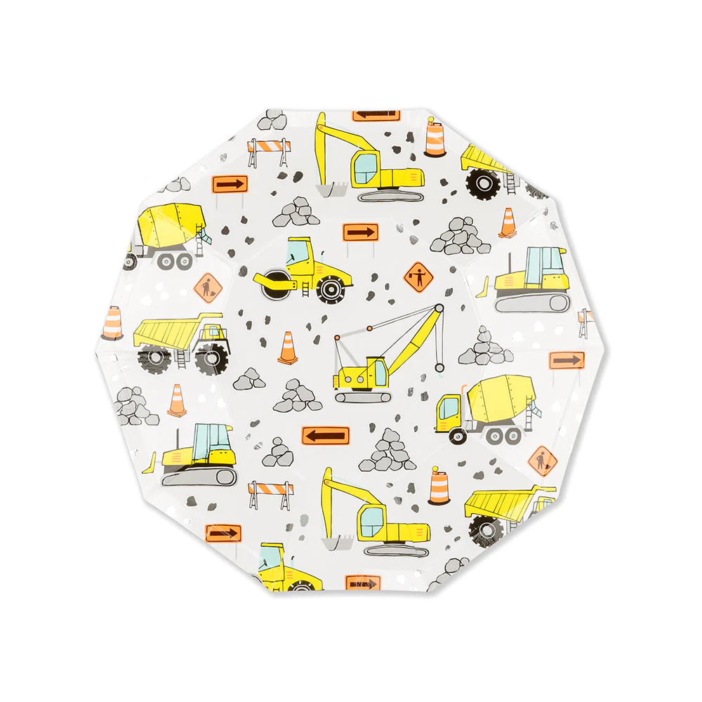 Construction Small Plates Pack of 8