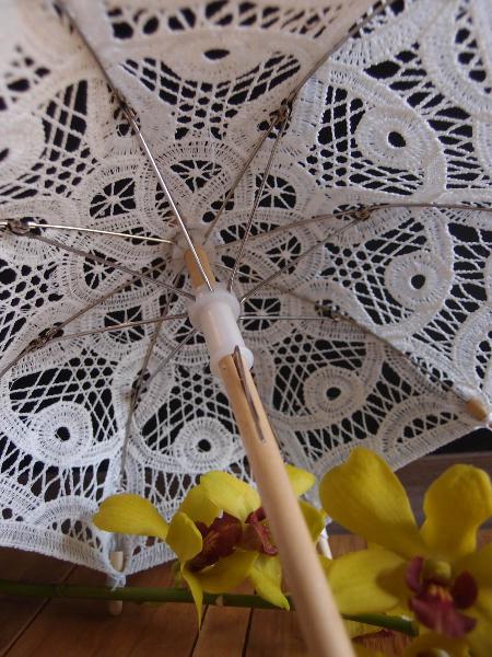 Lace Parasol 10.25L x 30cm Diameter