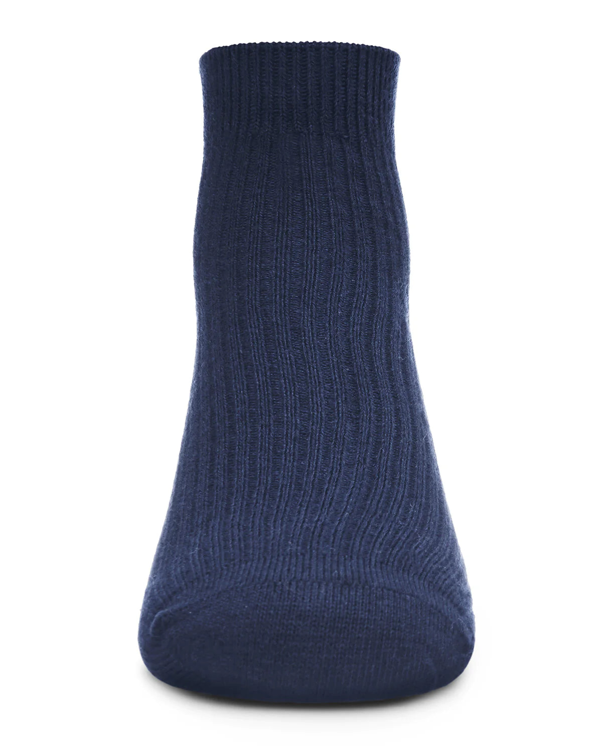 Navy Thin Ribbed Cotton Kids Anklet Sock